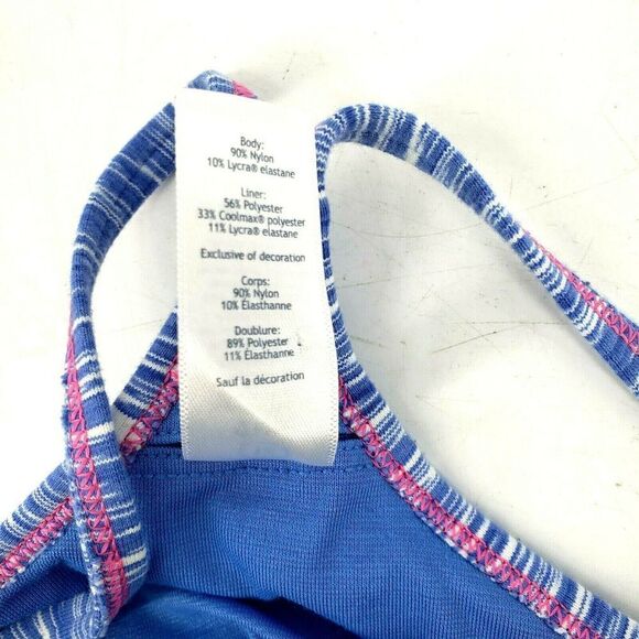 Ivivva Girls Lululemon Blue Tank Top with Shelf Bra Gym Class Workout Size 12 - Picture 5 of 11